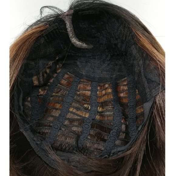 Brown lace part heat resistant bob wig - Picture 5 of 6